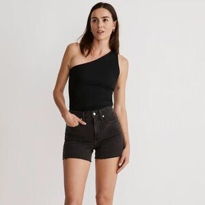 Madewell High-Rise Denim Shorts in Lunar Wash